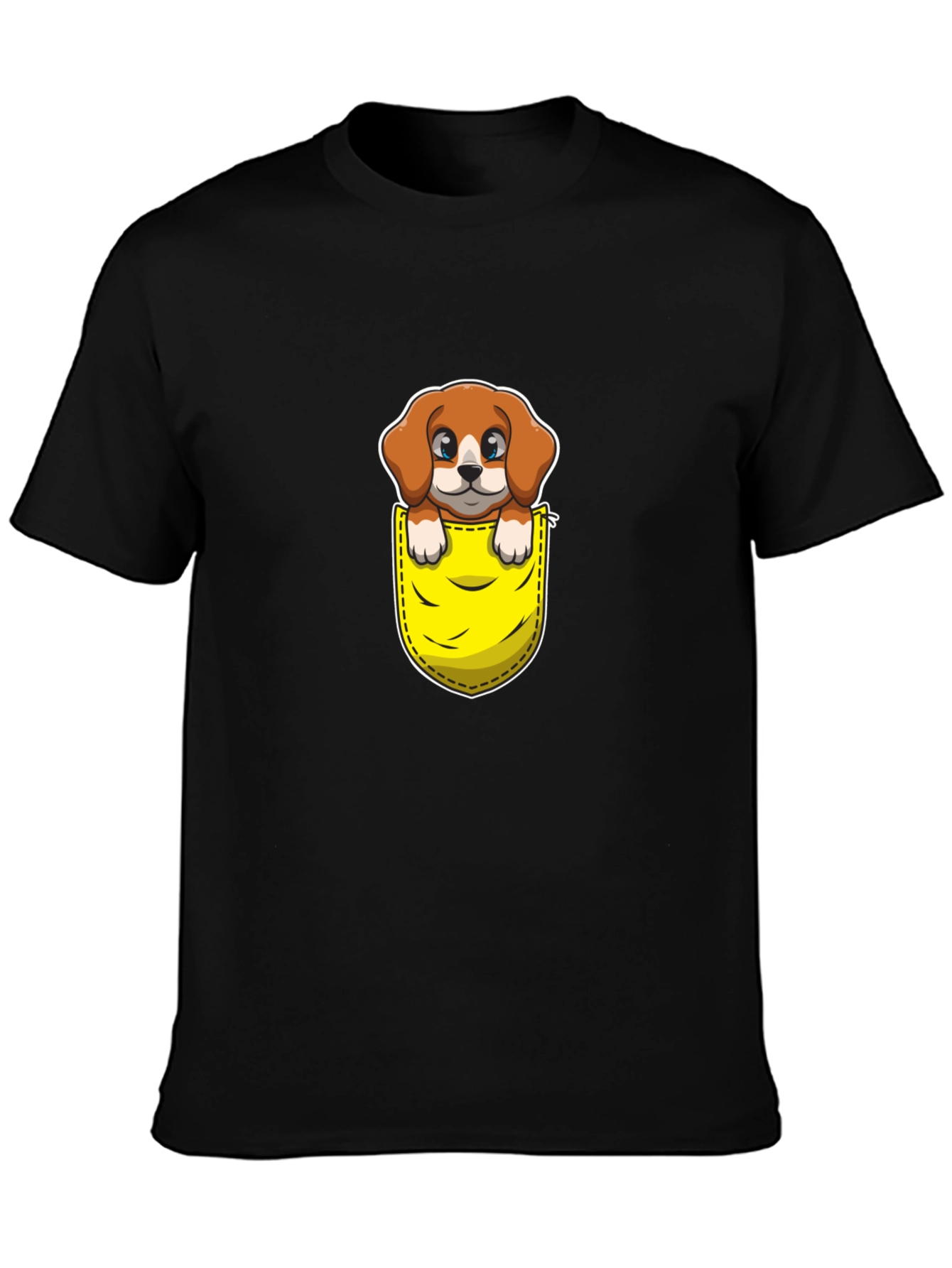 Cute Dog in Pocket Graphic Tee - Unisex