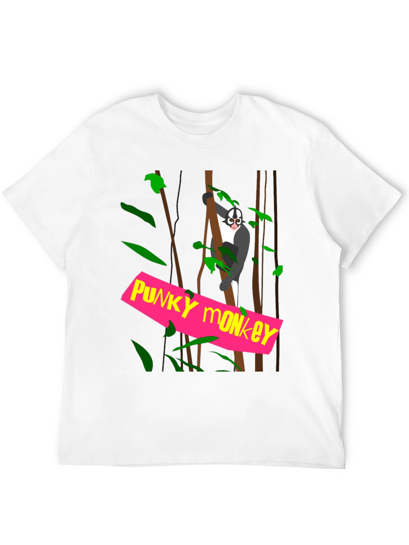 Funky Monkey Graphic Tee - Black Cotton T-Shirt