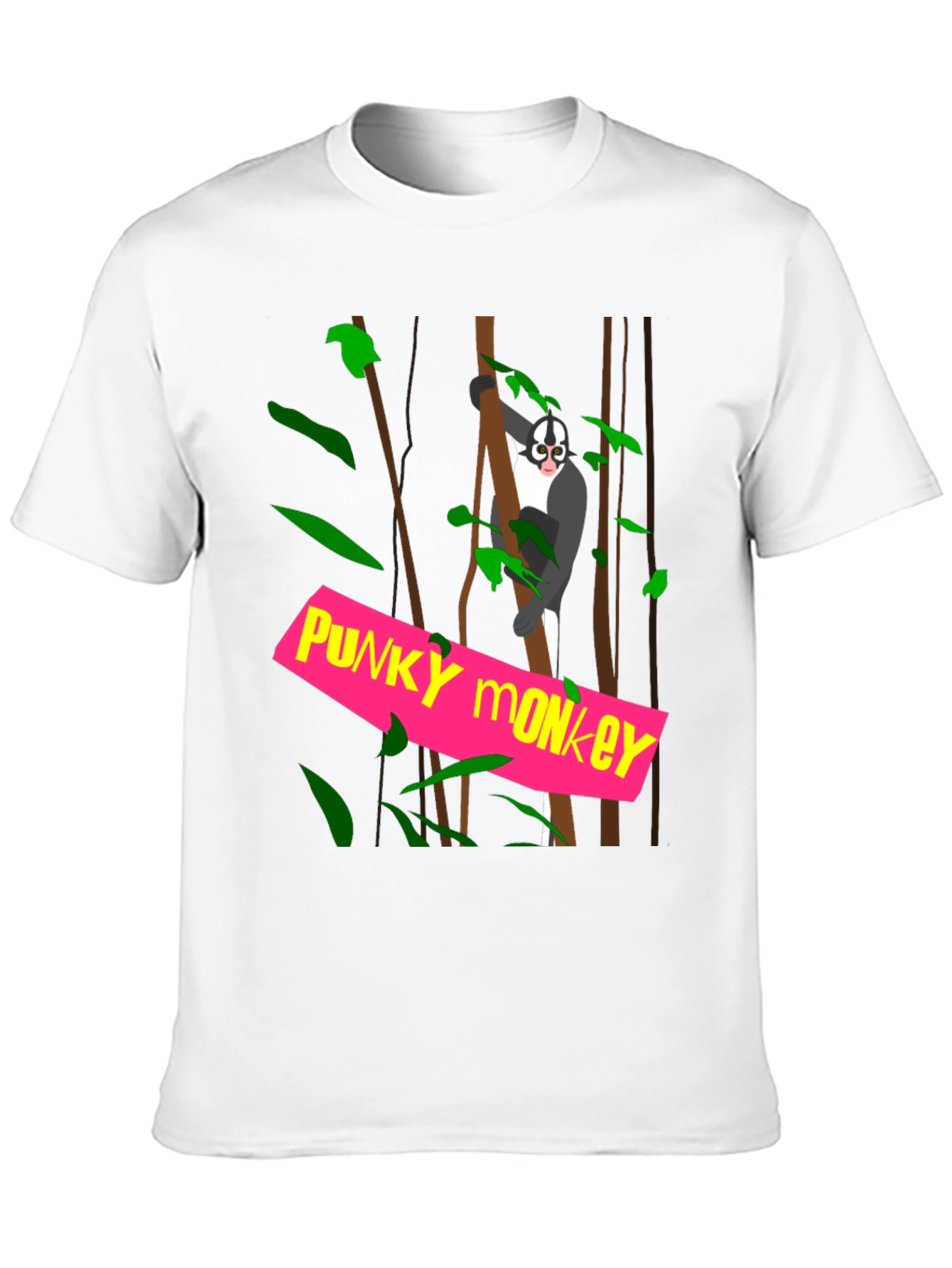 Funky Monkey Graphic Tee - Black Cotton T-Shirt