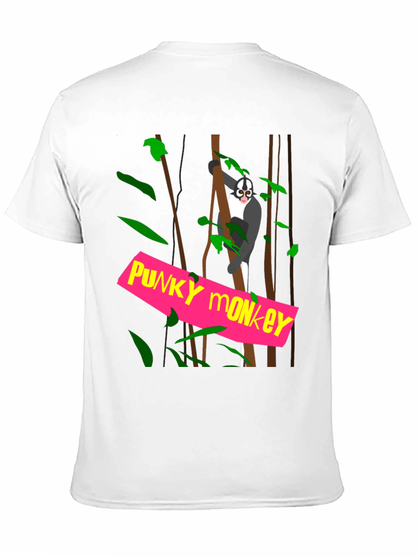 Funky Monkey Graphic Tee - Black Cotton T-Shirt