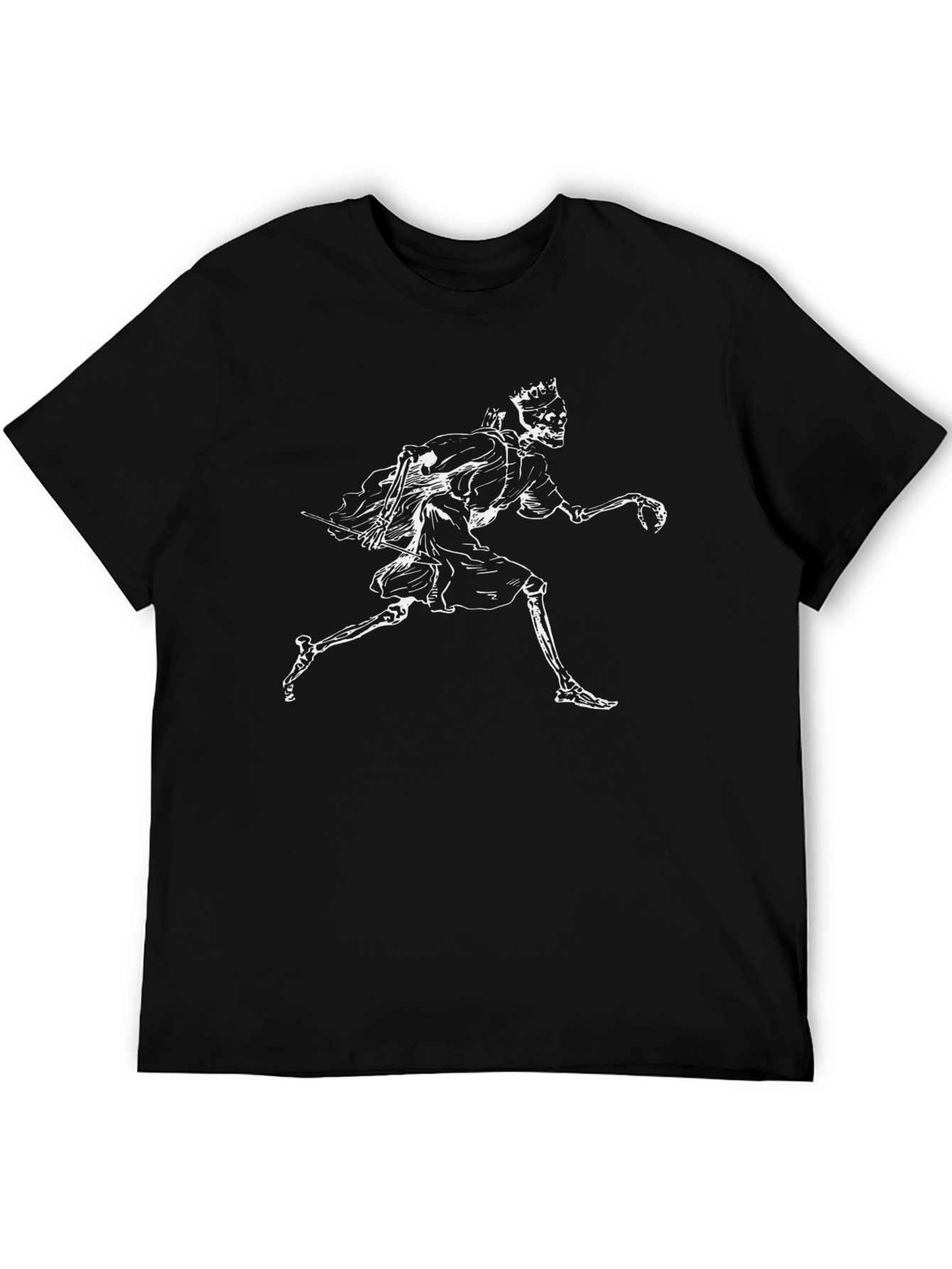 Skeleton King Running Black T-Shirt