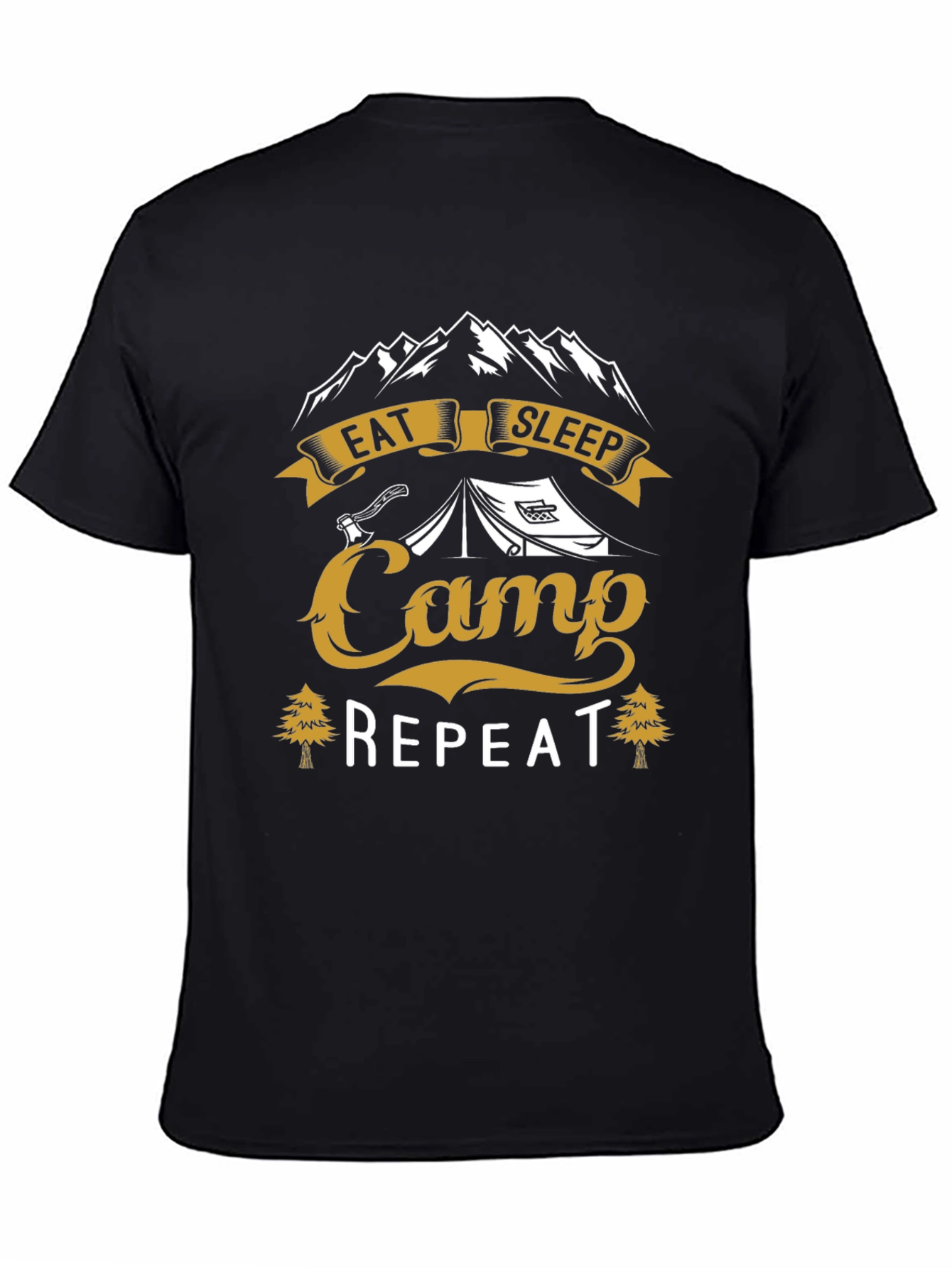 Eat Sleep Camp Repeat Graphic T-Shirt