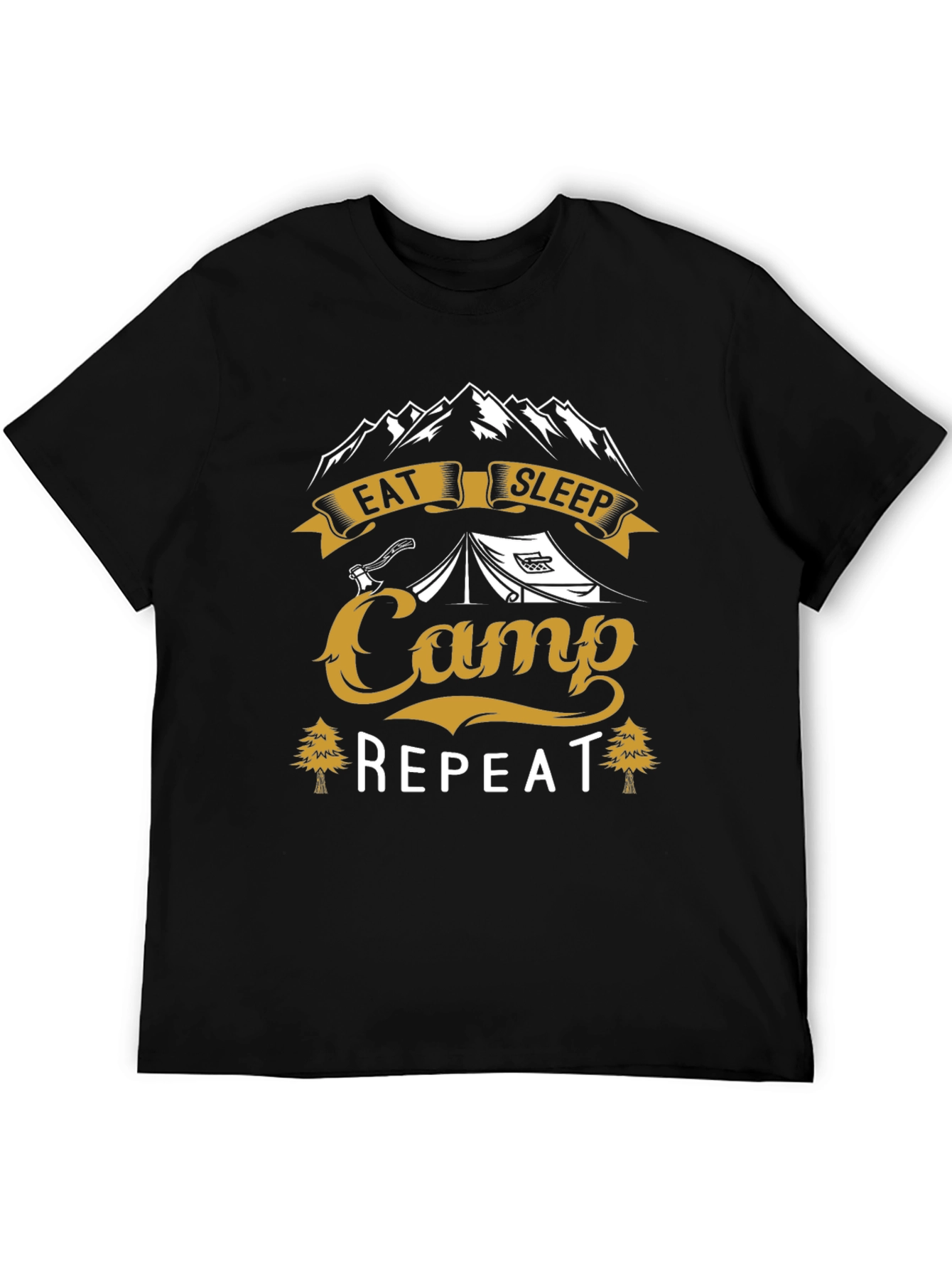 Eat Sleep Camp Repeat Graphic T-Shirt