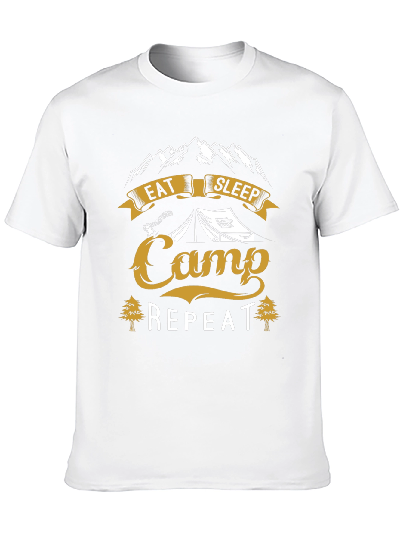 Eat Sleep Camp Repeat Graphic T-Shirt