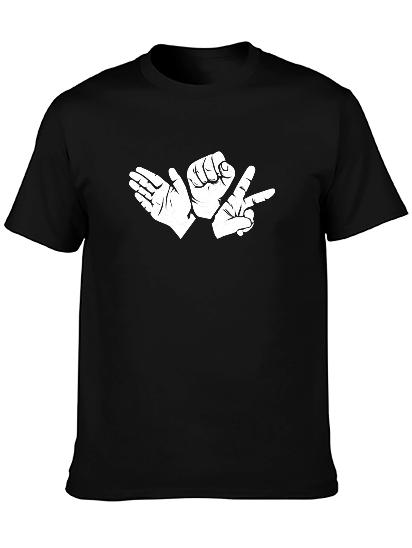 Rock Paper Scissors Graphic Tee - Black