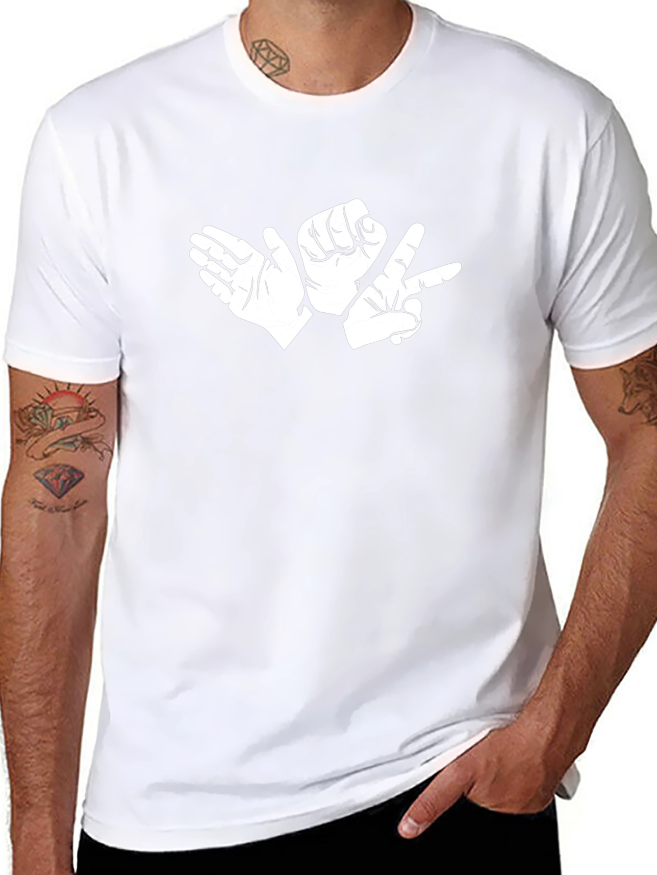 Rock Paper Scissors Graphic Tee - Black