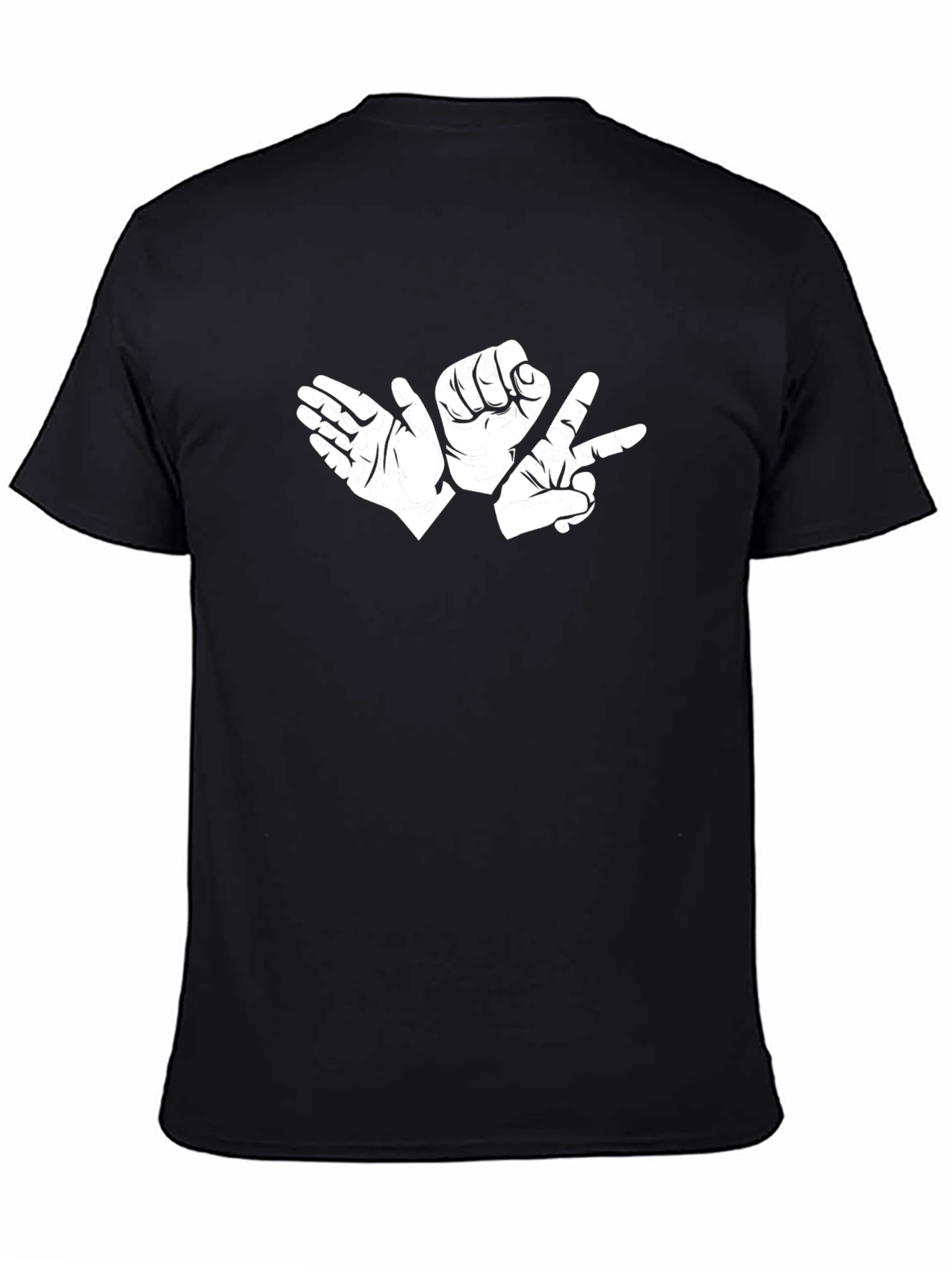 Rock Paper Scissors Graphic Tee - Black