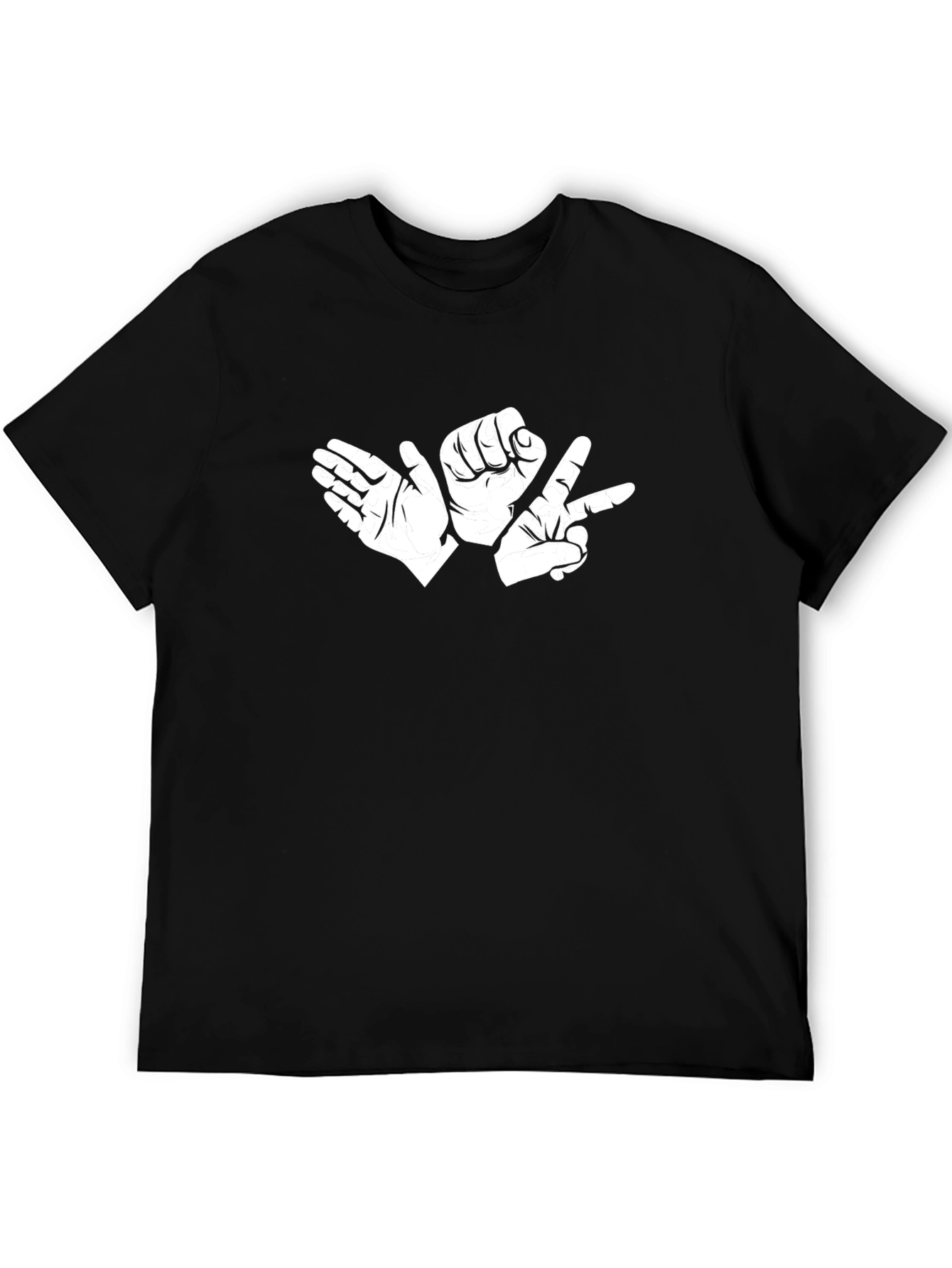 Rock Paper Scissors Graphic Tee - Black