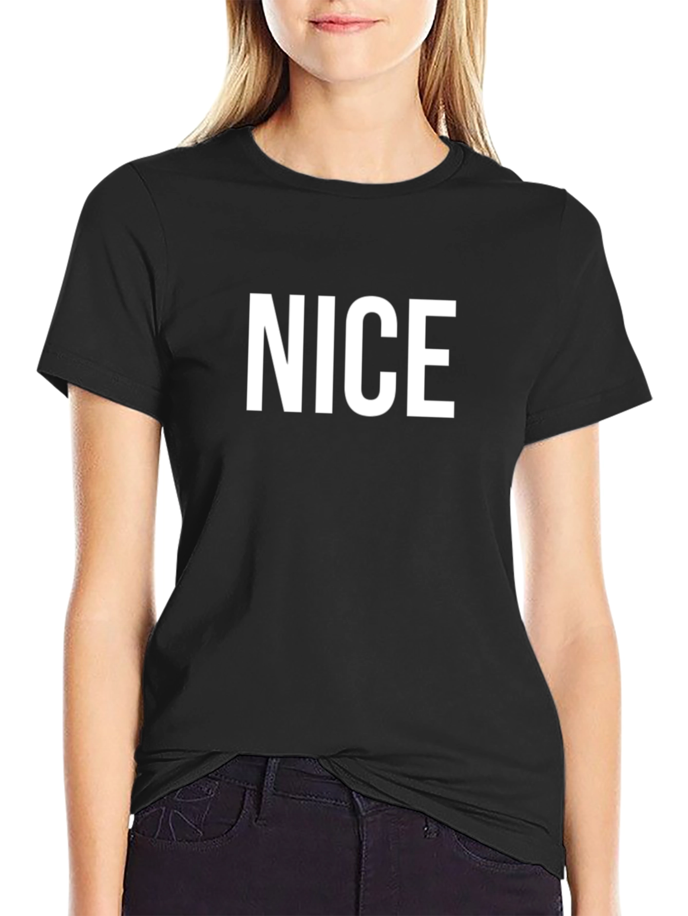 NICE Graphic T-Shirt - Black Cotton Tee