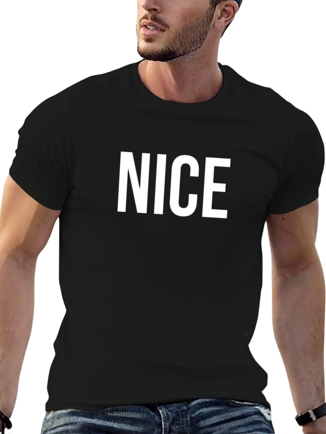NICE Graphic T-Shirt - Black Cotton Tee