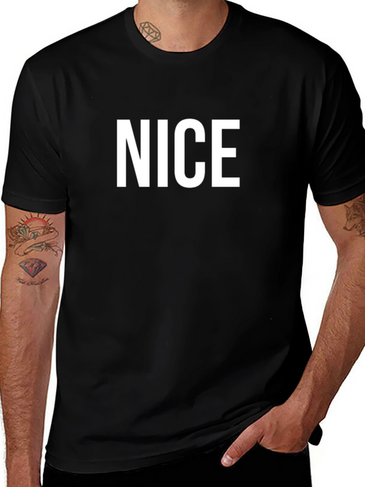 NICE Graphic T-Shirt - Black Cotton Tee