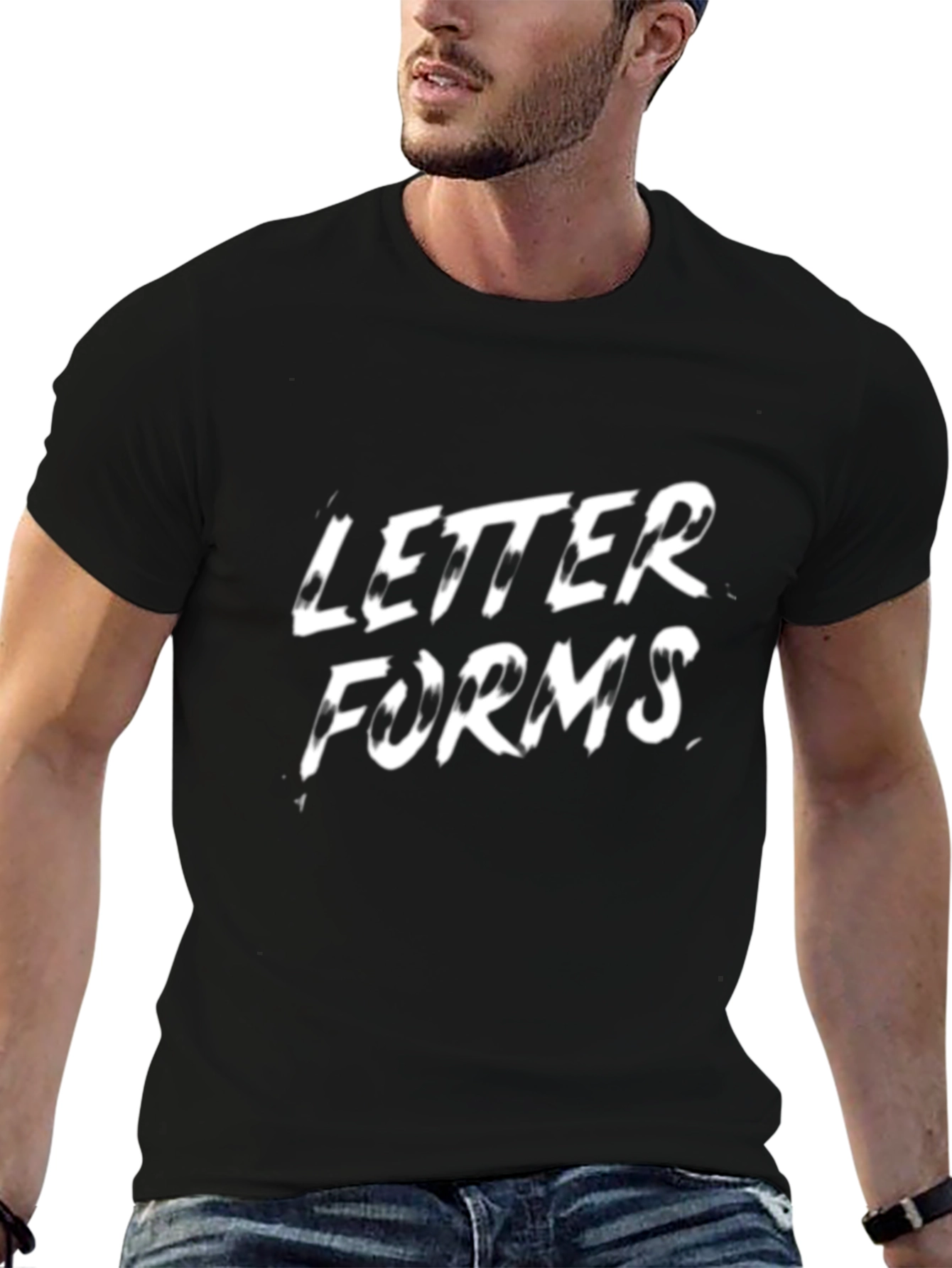 Letter Forms Black Graphic Tee
