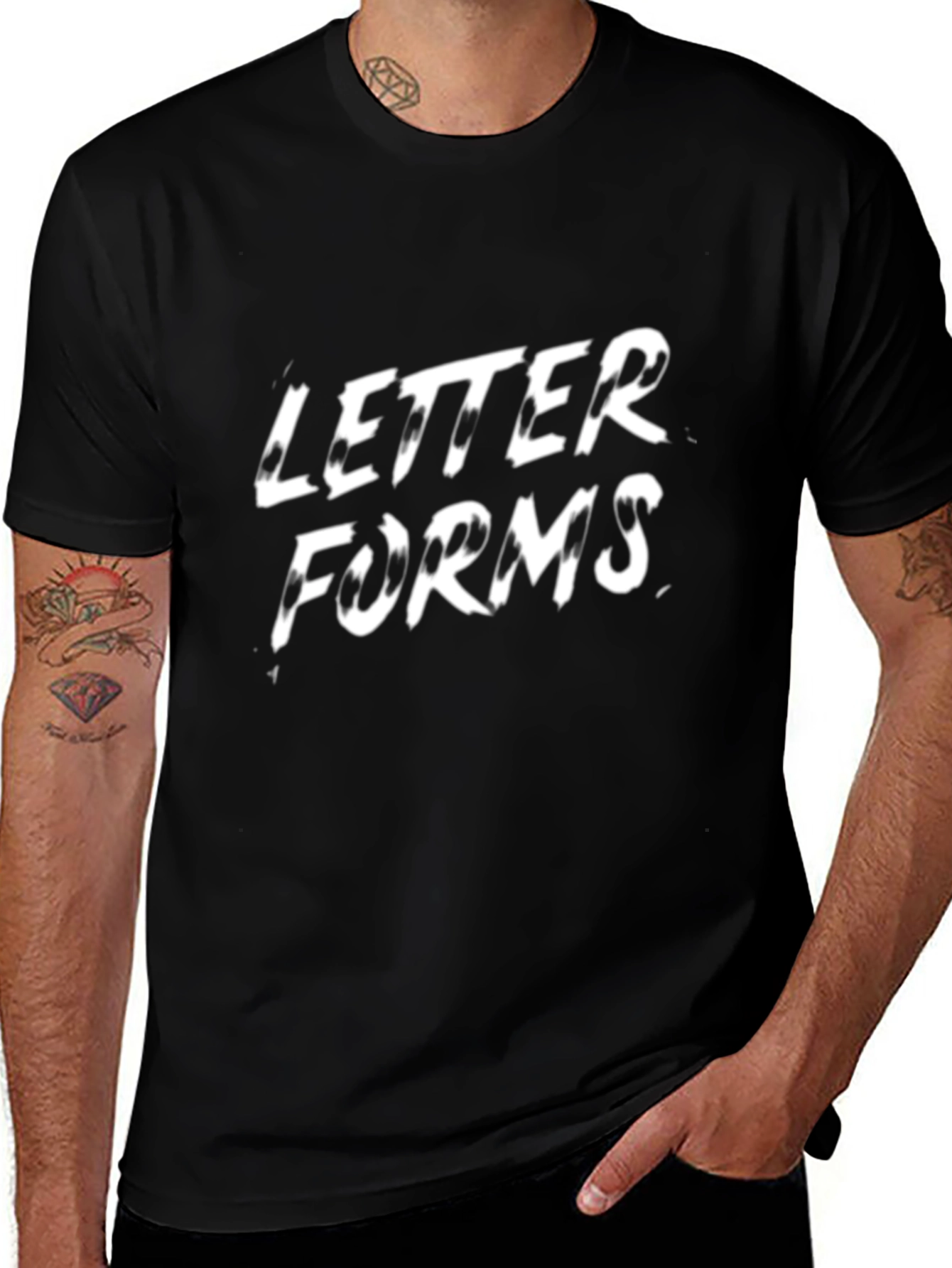 Letter Forms Black Graphic Tee