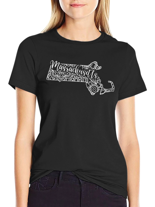 Massachusetts State Outline T-Shirt