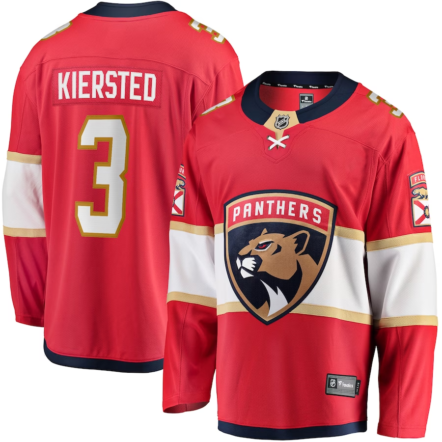 Men's Florida Panthers Matt Kiersted #3 Red Player Jerseys