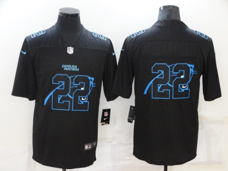 Men's Carolina Panthers #22 Christian McCaffrey Black Alternate Player Game Jerseys