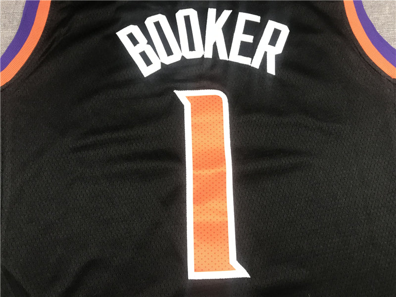 Men's Phoenix Suns Devin Booker #1 NBA Black Replica Jerseys - City Edition