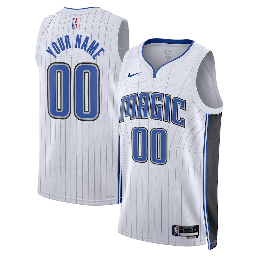 Men's Orlando Magic White Swingman Custom Jerseys - Association Edition