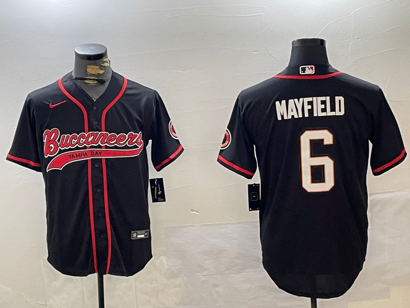 Men's Tampa Bay Buccaneers Baker Mayfield #6 Black Team Game Jerseys