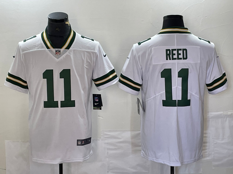 Men's Green Bay Packers Jayden Reed #11 White Player Game Jerseys