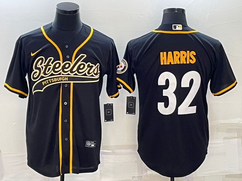 Men's Pittsburgh Steelers Franco Harris #32 Black Vapor Limited Jerseys