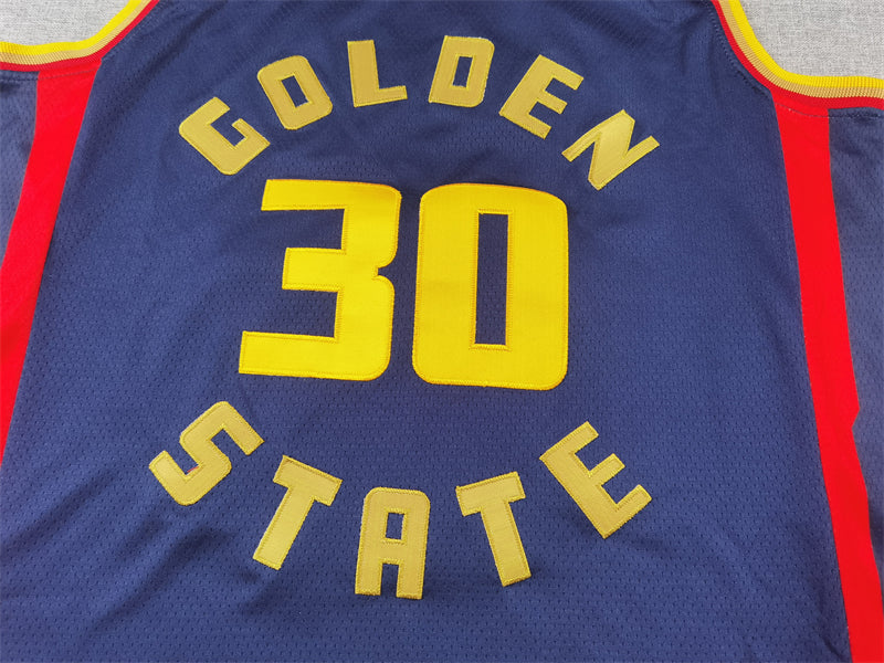 Men's Golden State Warriors Stephen Curry #30 Navy 2024/25 Swingman Player Jerseys - City Edition
