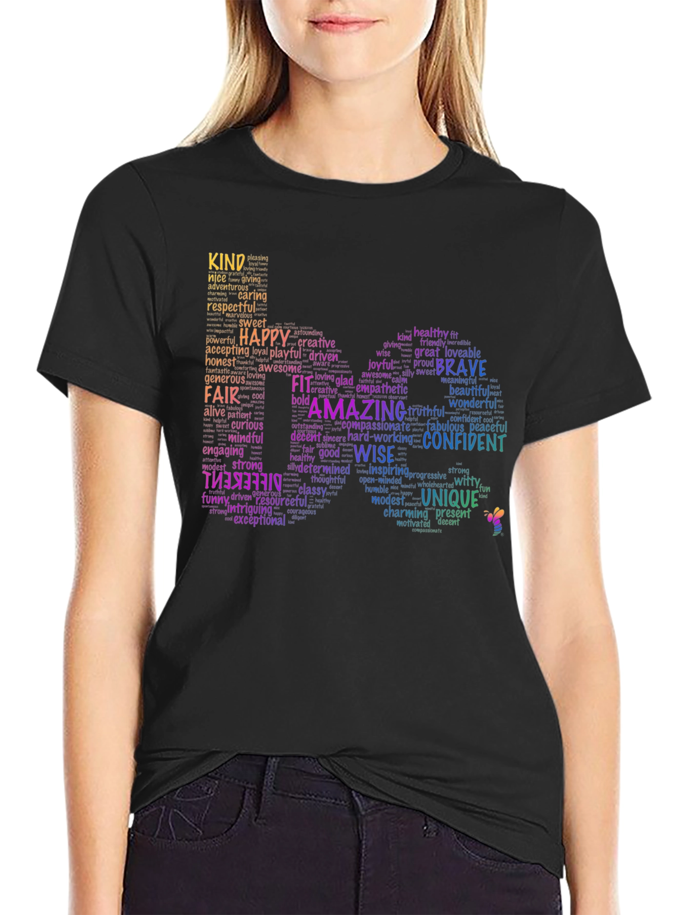 Inspirational Word Art T-Shirt - Positive Affirmations