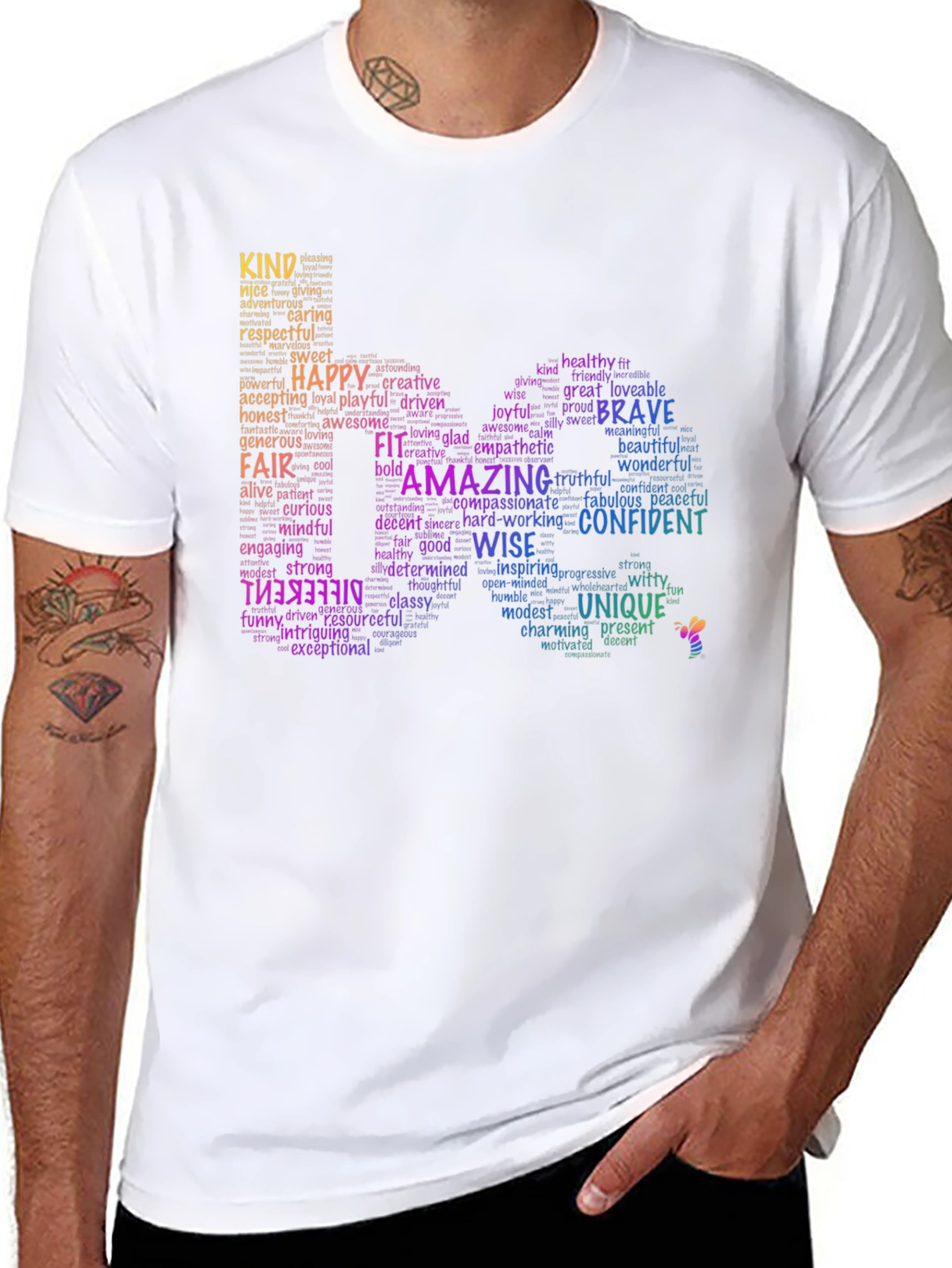 Inspirational Word Art T-Shirt - Positive Affirmations