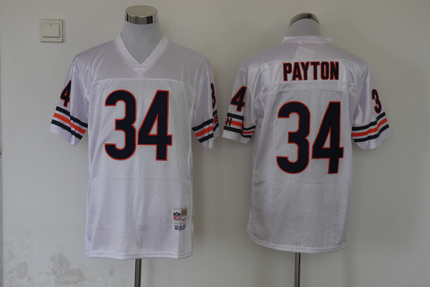 Men's Chicago Bears Walter Payton Mitchell & Ness White Legacy Replica Jerseys