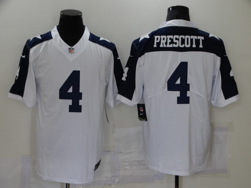 Men's Dallas Cowboys Dak Prescott #4 White Player Game Jerseys