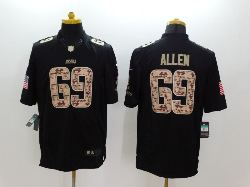 Men's Chicago Bears Jared Allen #69 Black Game Player Jerseys