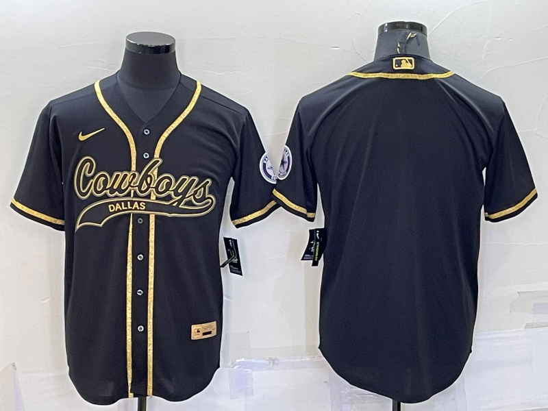 Men's Dallas Cowboys Black Blank Jerseys
