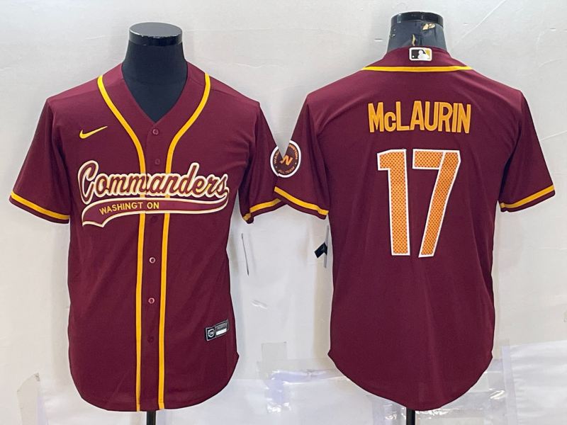 Men's Washington Commanders Terry McLaurin #17 Red Game Jerseys Joint Edition