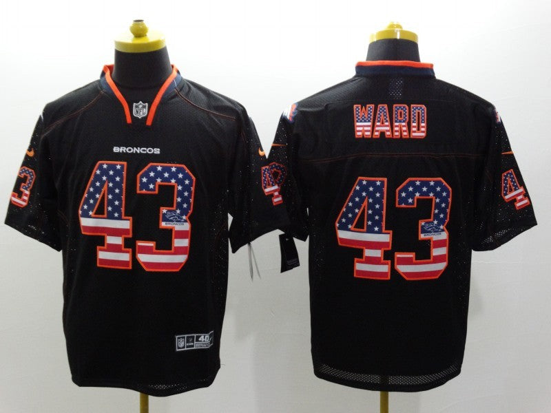 Men's Denver Broncos TJ Ward #43 Black Game Jerseys