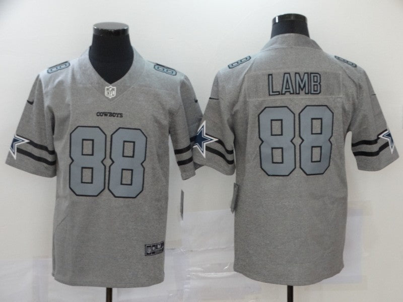 Men's Dallas Cowboys CeeDee Lamb #88 Gray Player Game Jerseys