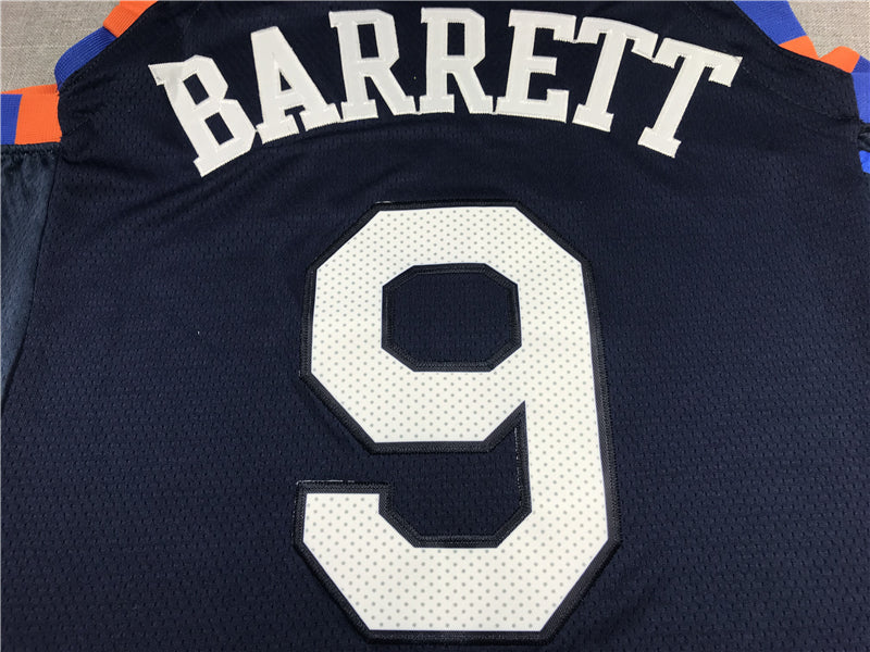 Men's New York Knicks RJ Barrett Navy Swingman Player Jerseys - City Edition