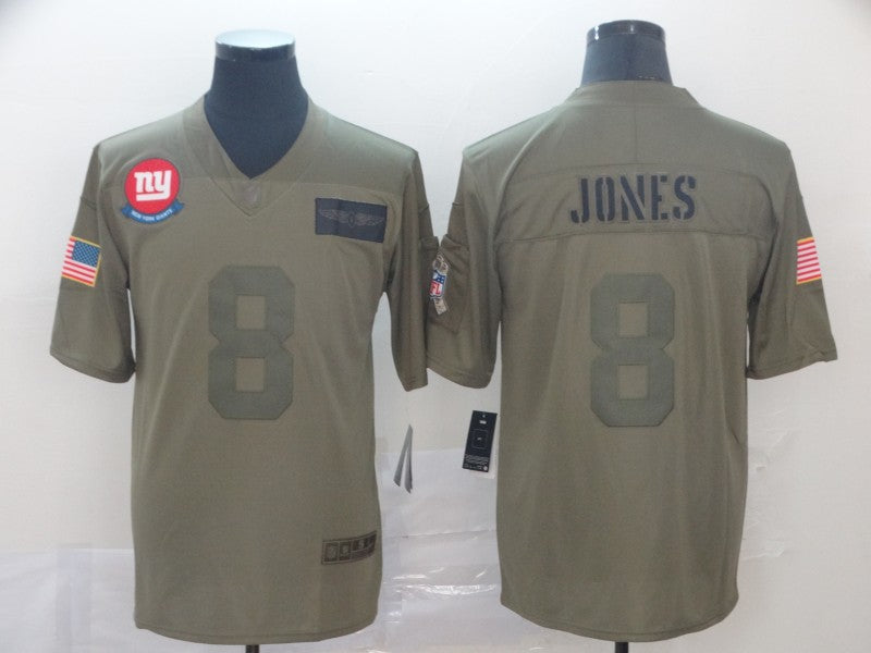Men's New York Giants Daniel Jones #8 Brown Game Jerseys