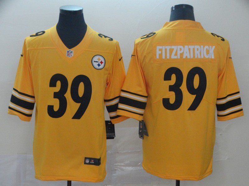 Men's Pittsburgh Steelers Minkah Fitzpatrick #39 Gold Inverted Team Game Jerseys