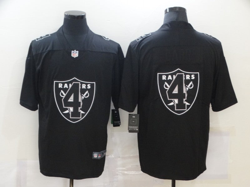Men's Las Vegas Raiders #4 Derek Carr Black Player Team Jerseys