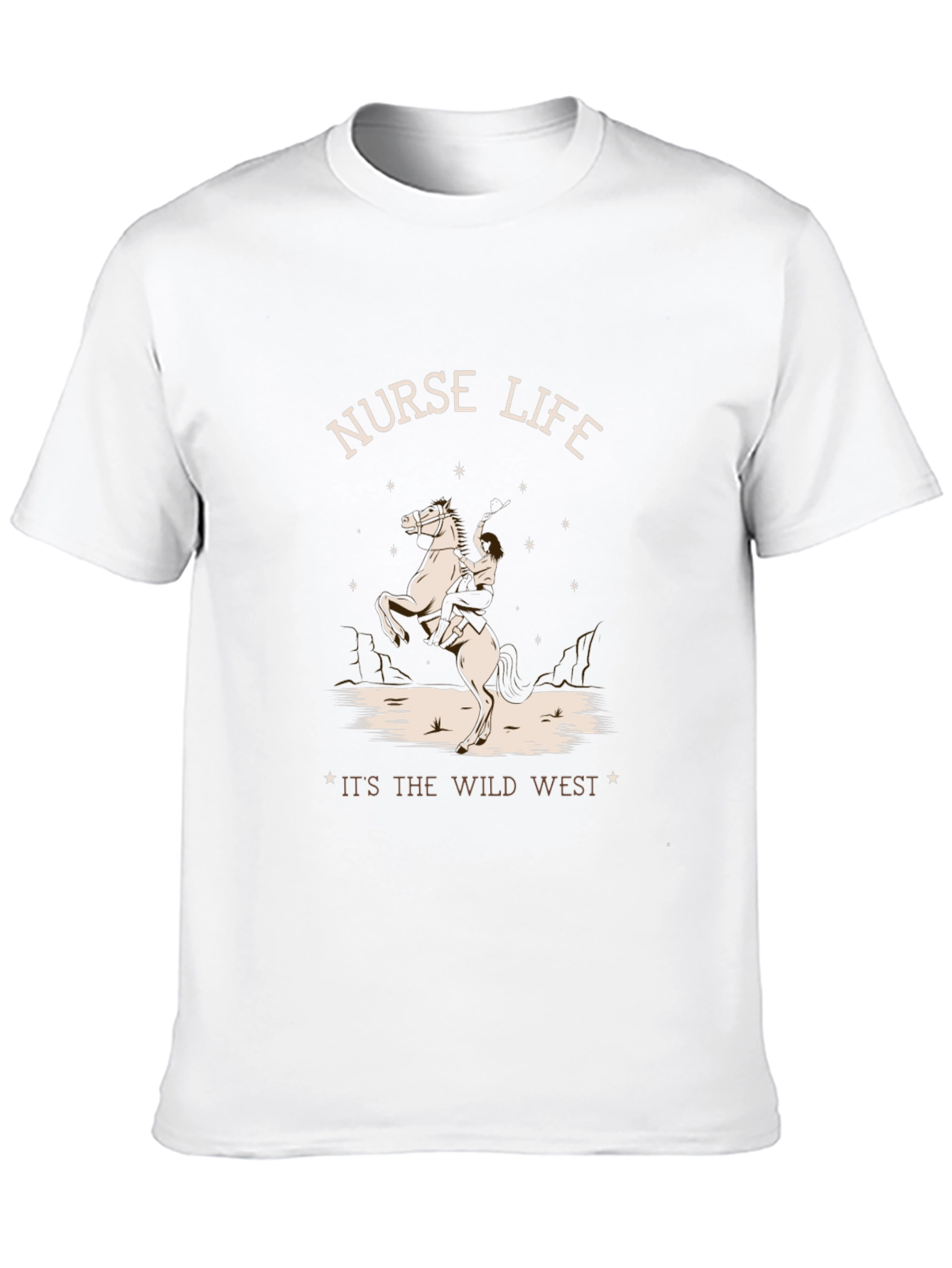 Nurse Life Wild West Black T-Shirt