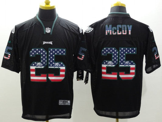 Men's Philadelphia Eagles LeSean McCoy #25 Black Game Jerseys