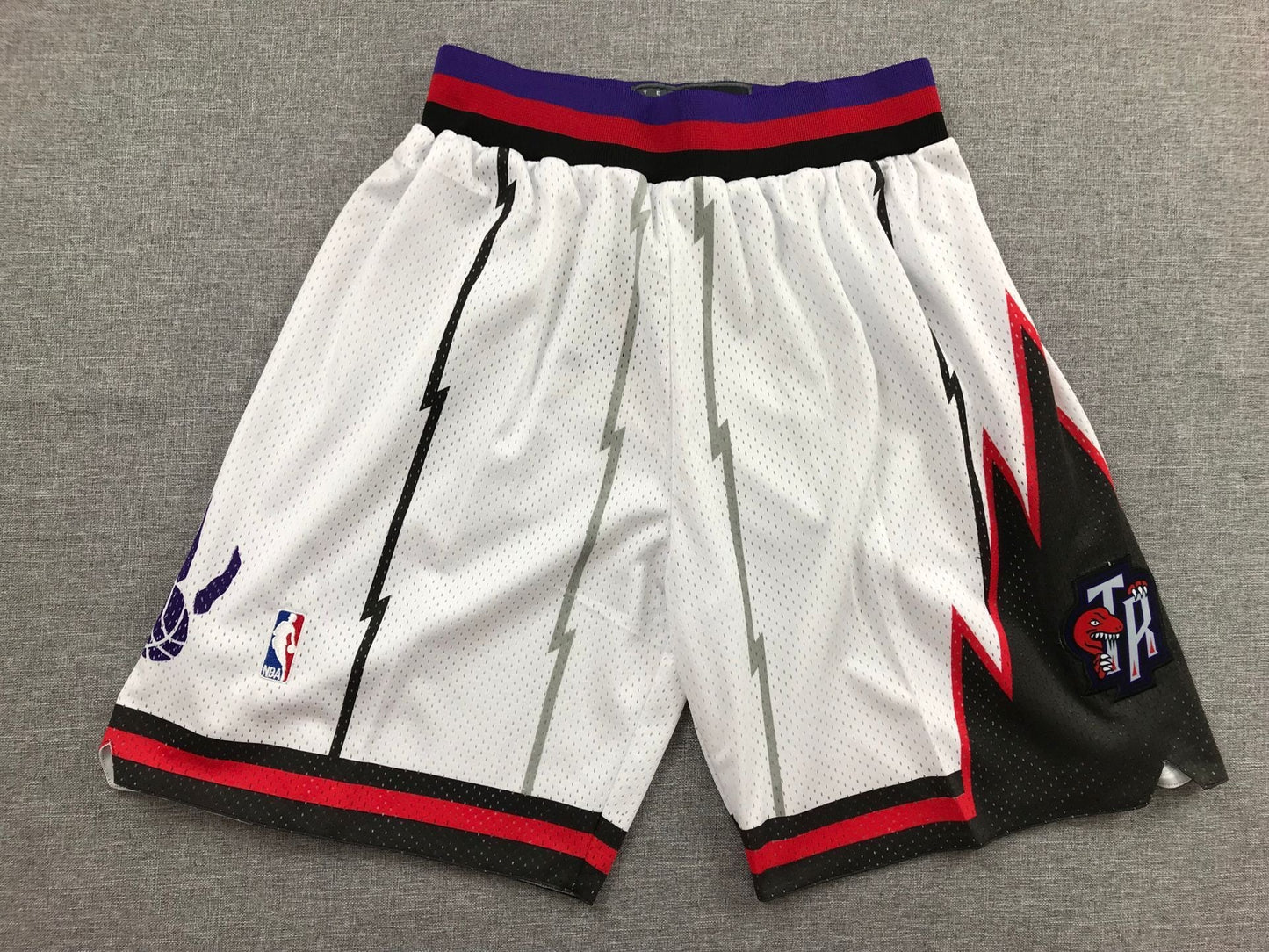 Men's Toronto Raptors White Basketball Shorts1