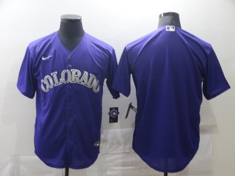 Men's Colorado Rockies Purple Alternate Replica Blank Jerseys