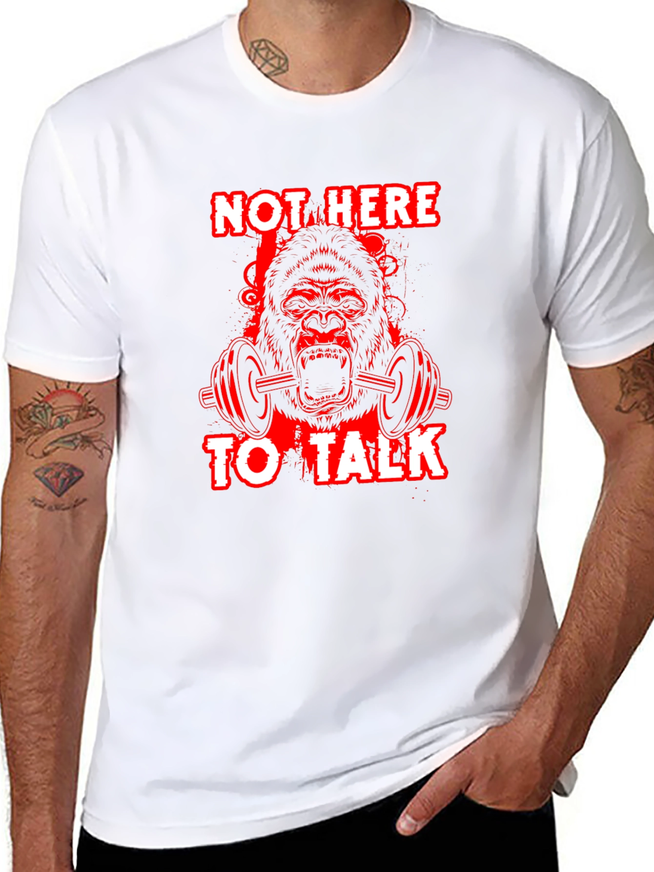 Gorilla Gym T-Shirt - Not Here To Talk