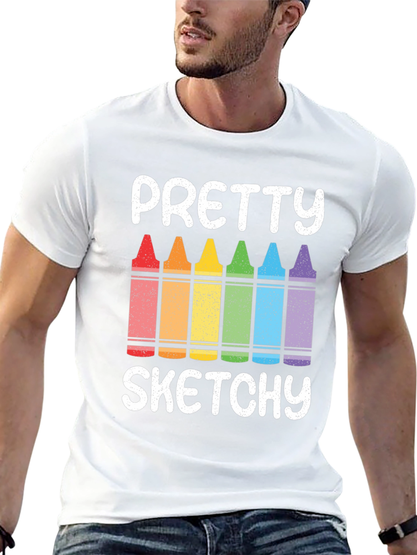 Pretty Sketchy Crayon Graphic Tee
