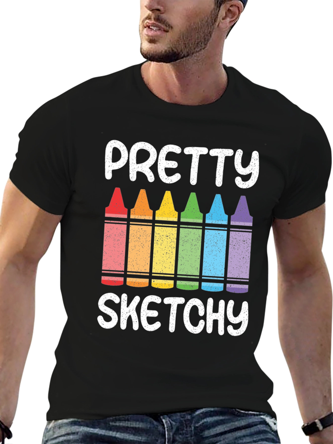 Pretty Sketchy Crayon Graphic Tee
