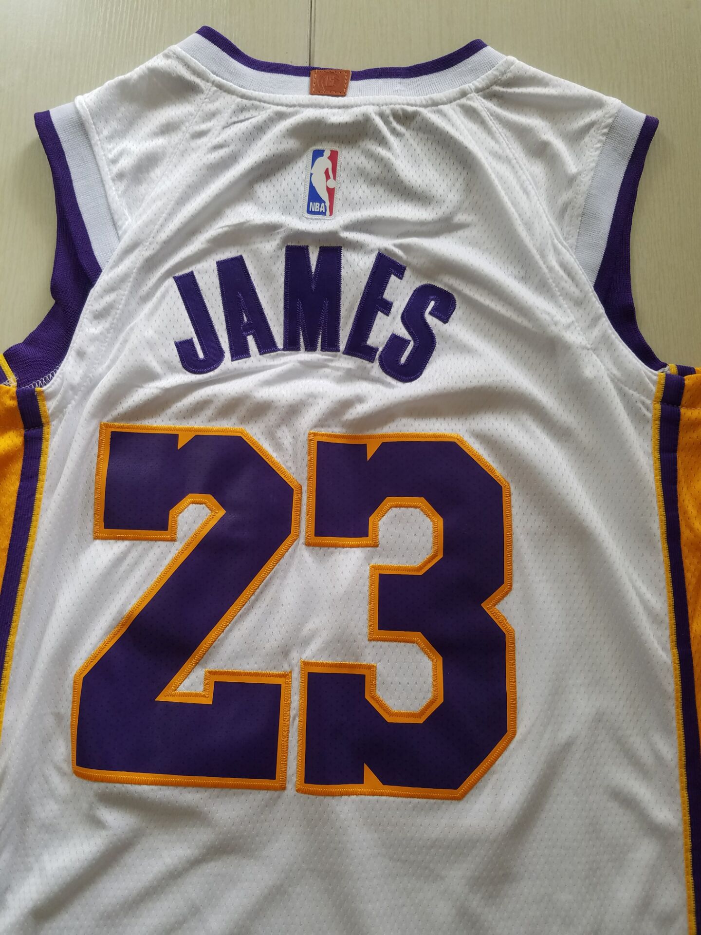 Men's Los Angeles Lakers LeBron James #23 NBA White Swingman Jerseys