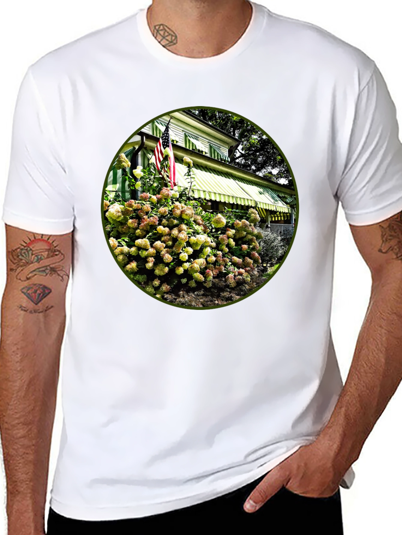 Patriotic Floral House T-Shirt