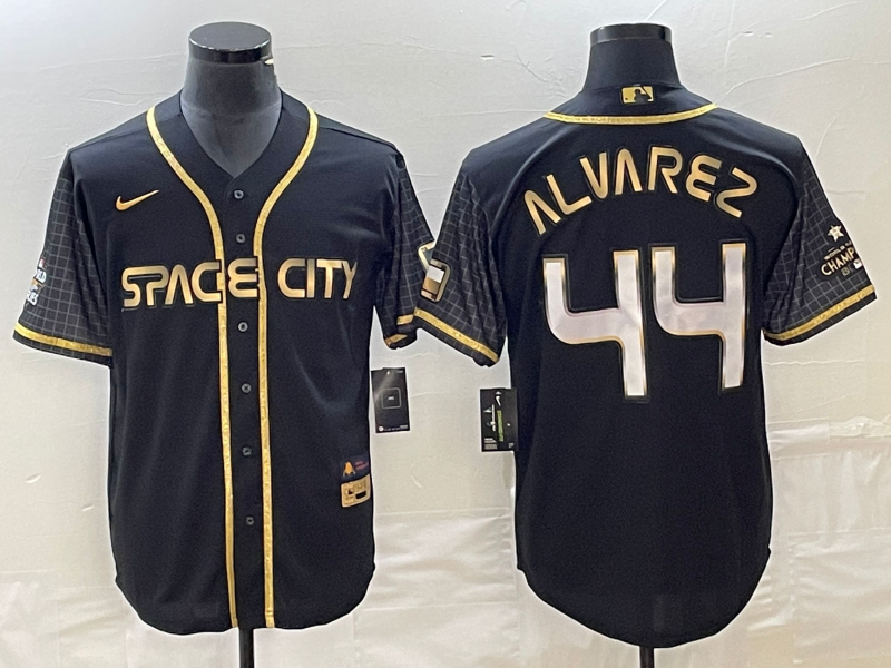 Men's Houston Astros Yordan Alvarez #44 Black City Connect Replica Player Jerseys
