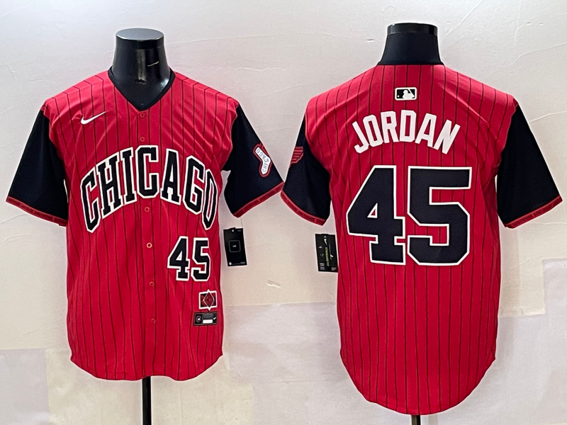 Men's Chicago White Sox Michael Jordan #45 Red/Black 2025 City Connect Limited Player Jerseys